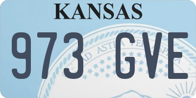 KS license plate 973GVE