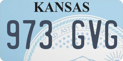 KS license plate 973GVG