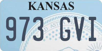 KS license plate 973GVI