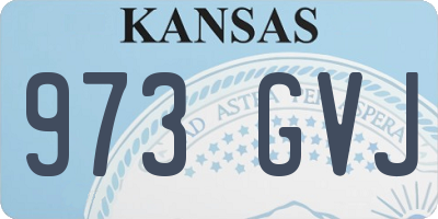 KS license plate 973GVJ
