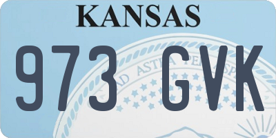 KS license plate 973GVK