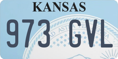 KS license plate 973GVL