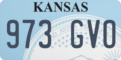 KS license plate 973GVO