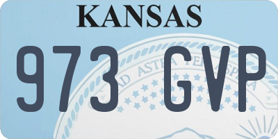 KS license plate 973GVP