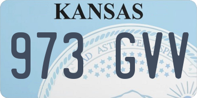 KS license plate 973GVV
