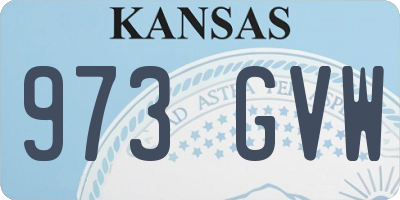 KS license plate 973GVW