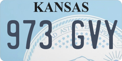 KS license plate 973GVY