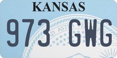 KS license plate 973GWG