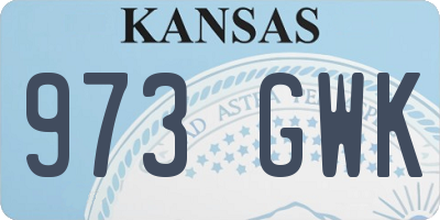 KS license plate 973GWK