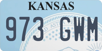 KS license plate 973GWM