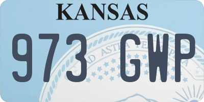 KS license plate 973GWP