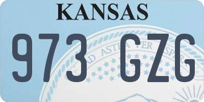 KS license plate 973GZG