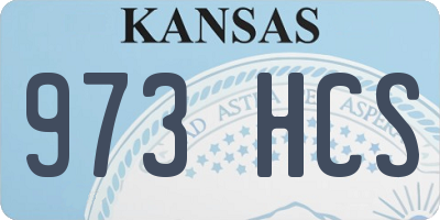 KS license plate 973HCS