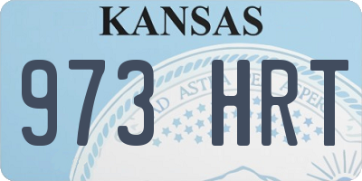 KS license plate 973HRT