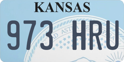 KS license plate 973HRU