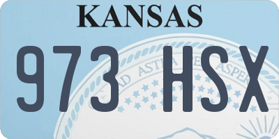 KS license plate 973HSX