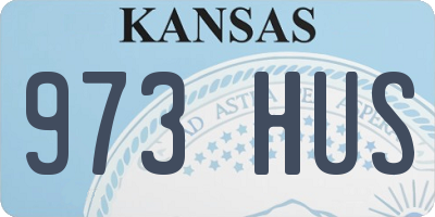 KS license plate 973HUS