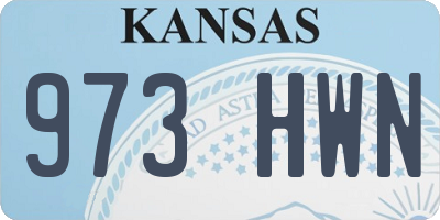 KS license plate 973HWN