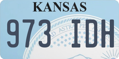 KS license plate 973IDH