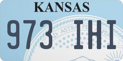 KS license plate 973IHI