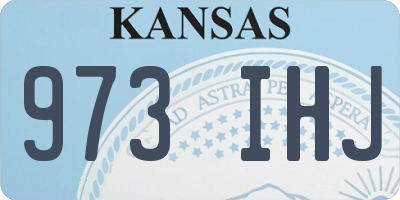 KS license plate 973IHJ