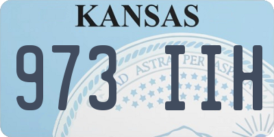 KS license plate 973IIH