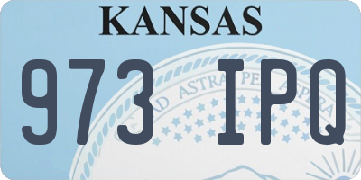 KS license plate 973IPQ