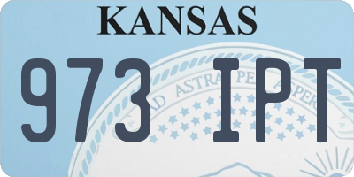 KS license plate 973IPT