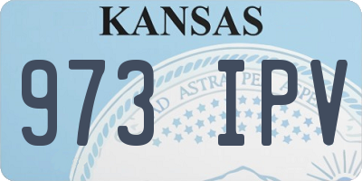 KS license plate 973IPV