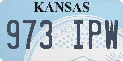 KS license plate 973IPW