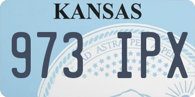 KS license plate 973IPX