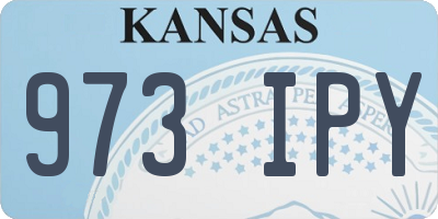 KS license plate 973IPY