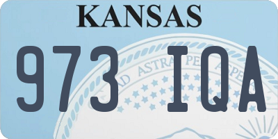 KS license plate 973IQA