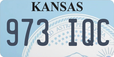 KS license plate 973IQC