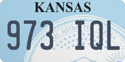 KS license plate 973IQL