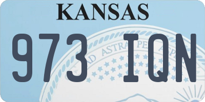 KS license plate 973IQN