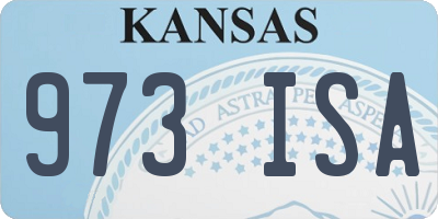 KS license plate 973ISA