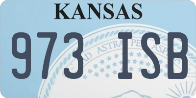 KS license plate 973ISB