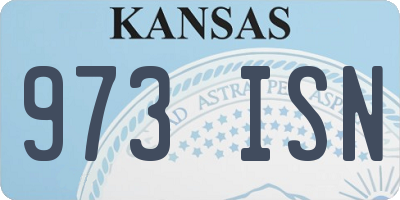 KS license plate 973ISN