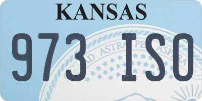 KS license plate 973ISO