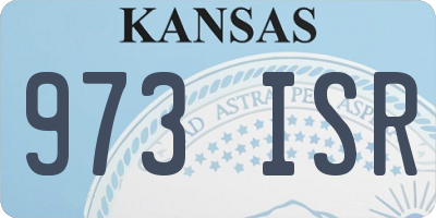 KS license plate 973ISR
