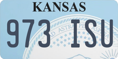 KS license plate 973ISU