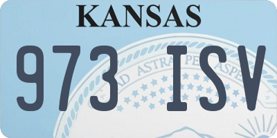 KS license plate 973ISV