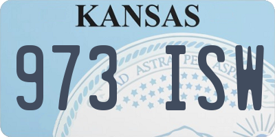 KS license plate 973ISW