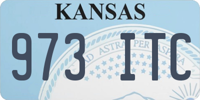 KS license plate 973ITC