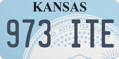 KS license plate 973ITE