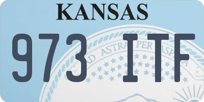 KS license plate 973ITF
