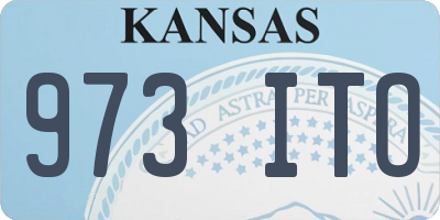 KS license plate 973ITO