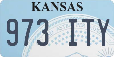 KS license plate 973ITY