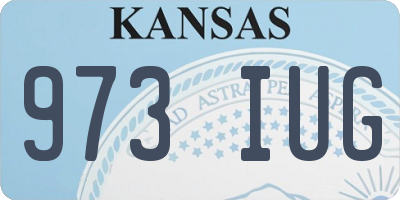 KS license plate 973IUG